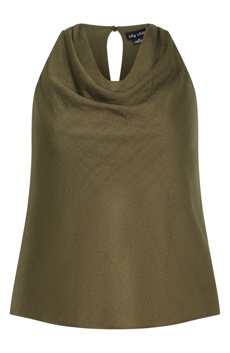 City Chic Paloma Sleevless Top, Alternate, color, Light Khaki