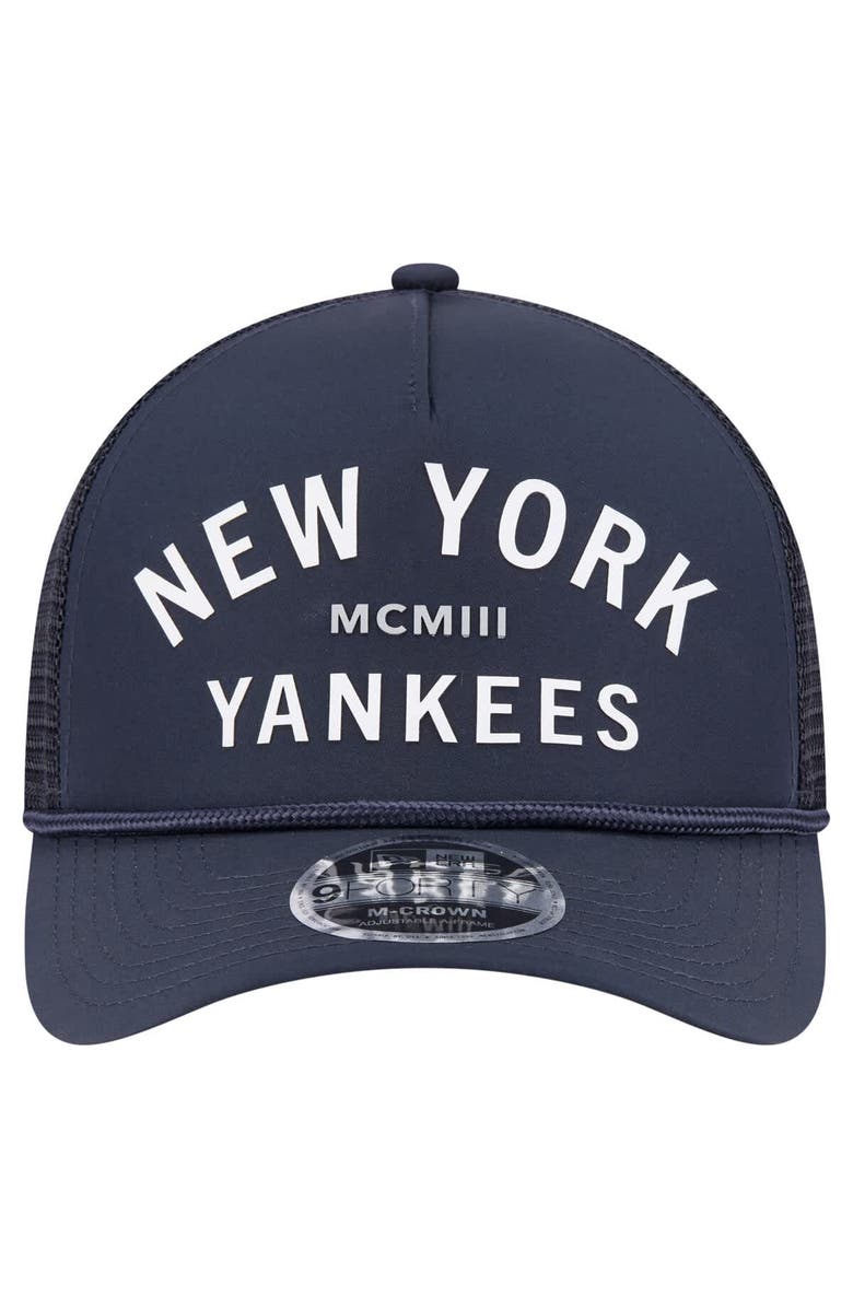 New Era Men's New Era  Navy New York Yankees Minimalist 9FORTY A-Frame Adjustable Hat, Alternate, color, Navy
