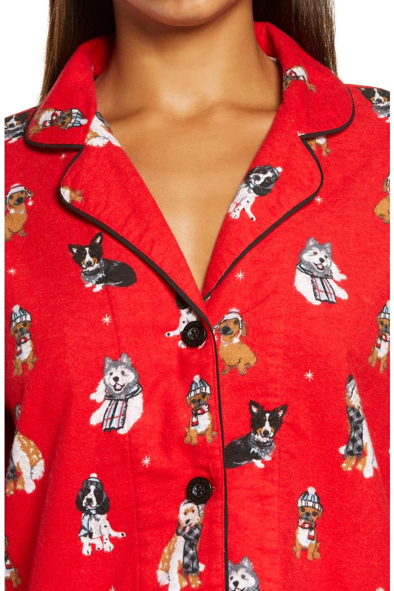 Flannel Pajamas (Nordstrom Exclusive), Alternate, color, RED
