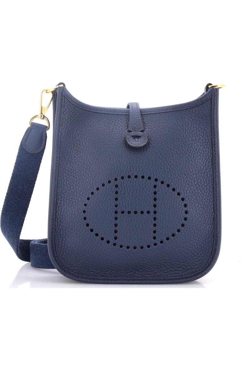 Pre-Owned Hermes Evelyne Bag Gen III Clemence TPM, Main, color, Bleu Navy