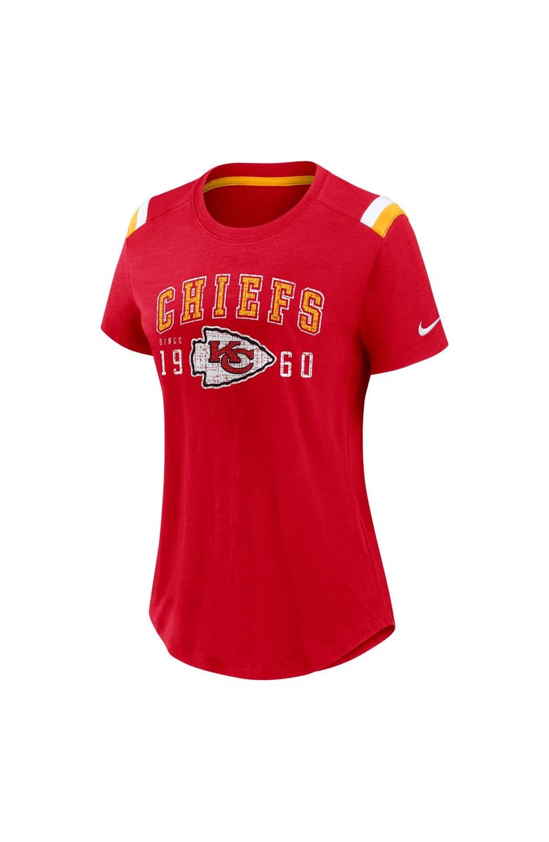 Nike Women's Nike  Heather Red Kansas City Chiefs Historic Slub Fashion T-Shirt, Alternate, color, 