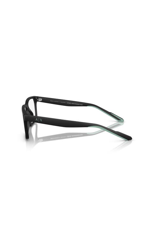 Armani Exchange 55mm Rectangle Optical Glasses In Black