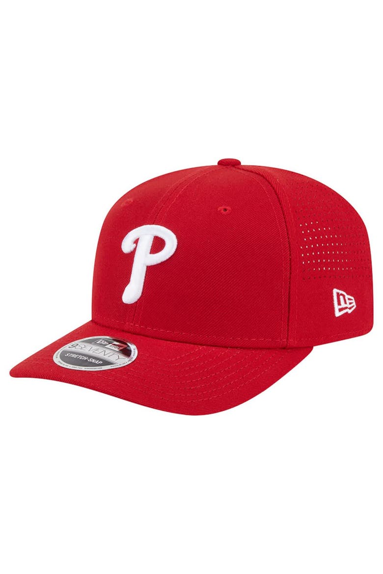 Men's New Era  Red Philadelphia Phillies Performance 9SEVENTY Adjustable Hat, Main, color, Red