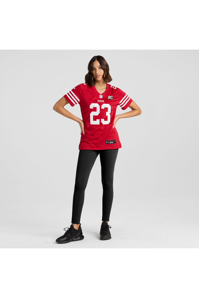 Women's Nike Christian McCaffrey Scarlet San Francisco 49ers 80th Anniversary Game Jersey, Alternate, color, Scarlet