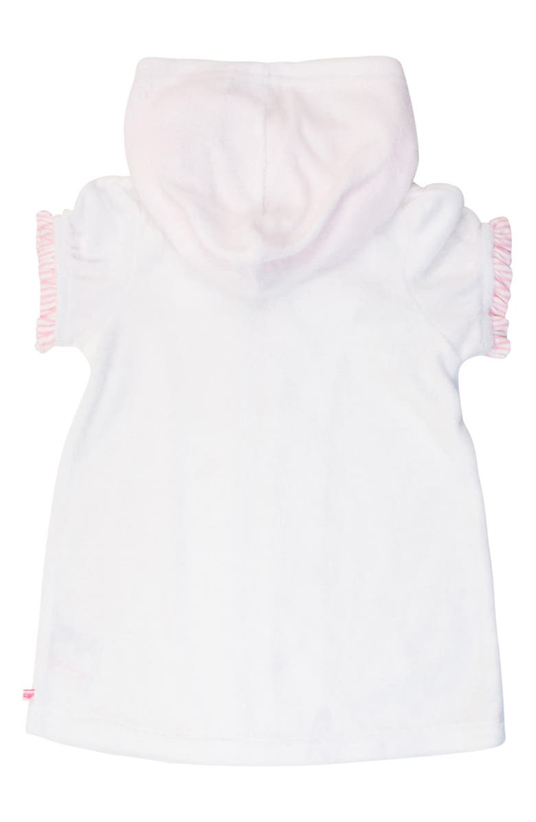 RuffleButts Kids' Hooded Terry Cover-Up, Alternate, color, White