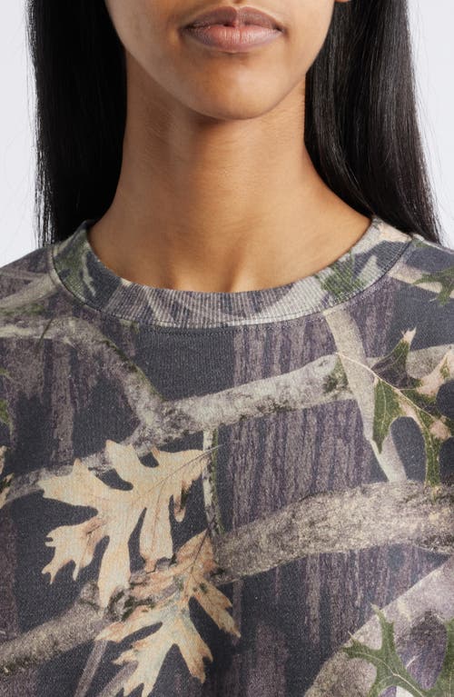 Pacsun Dark Camo Print Cotton Blend Sweatshirt In Multi
