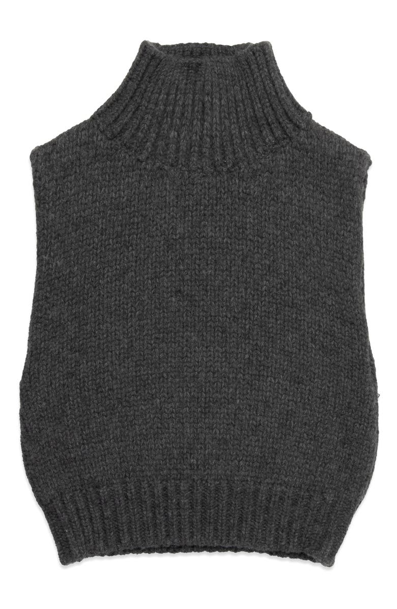 DELUC George Sleeveless Mock Neck Sweater, Main, color, Dark Grey