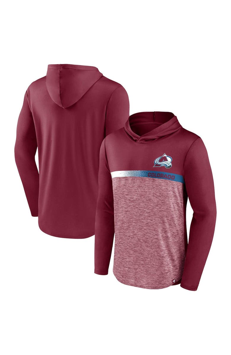 FANATICS Men's Fanatics Branded Burgundy Colorado Avalanche Podium Defender Pullover Hoodie, Main, color, 