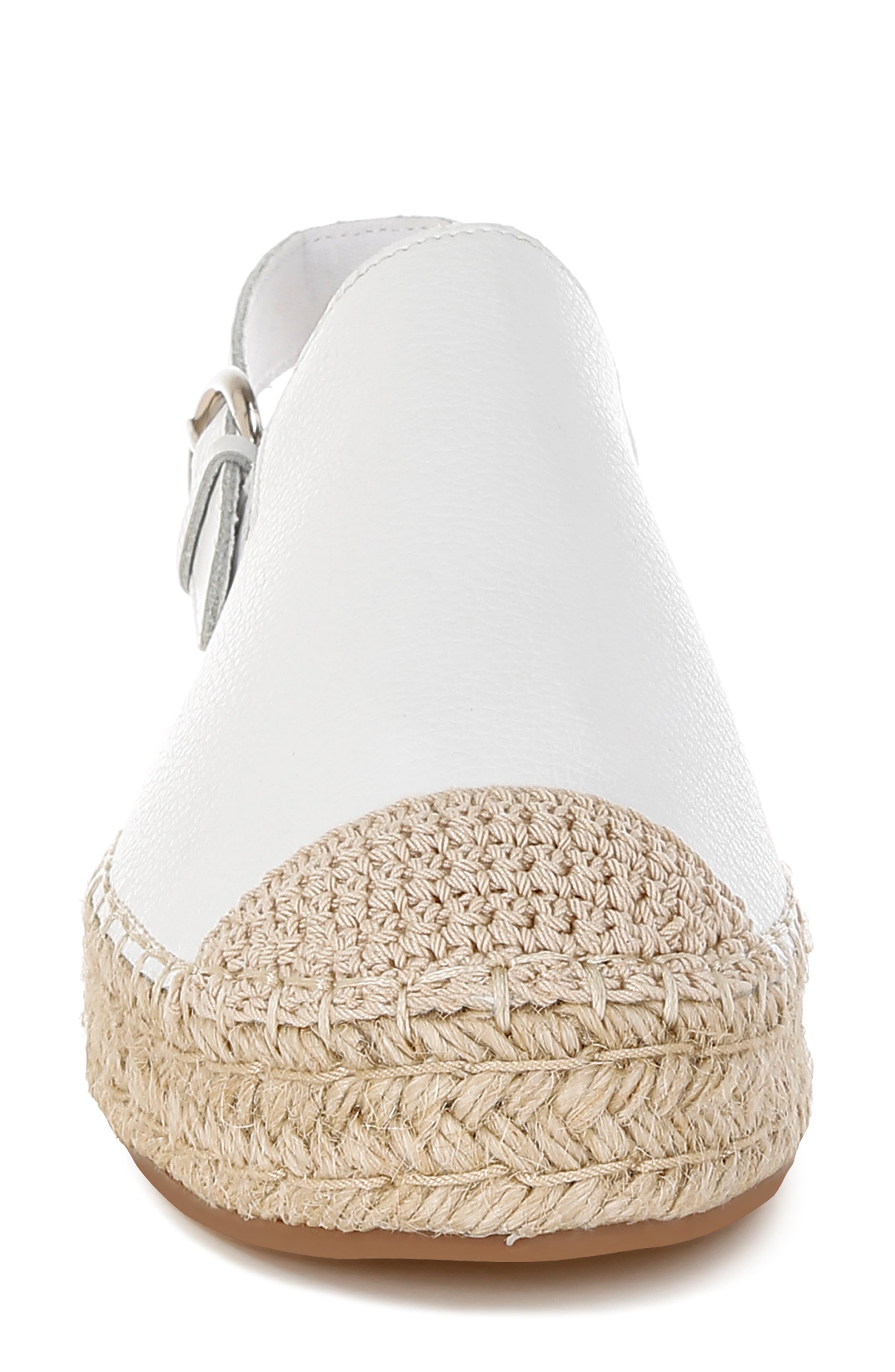 Rag & Co Azula Espadrille Slingback Flat, Alternate, color, White