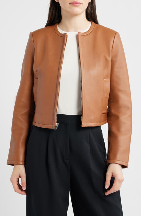 Crop Leather Jacket