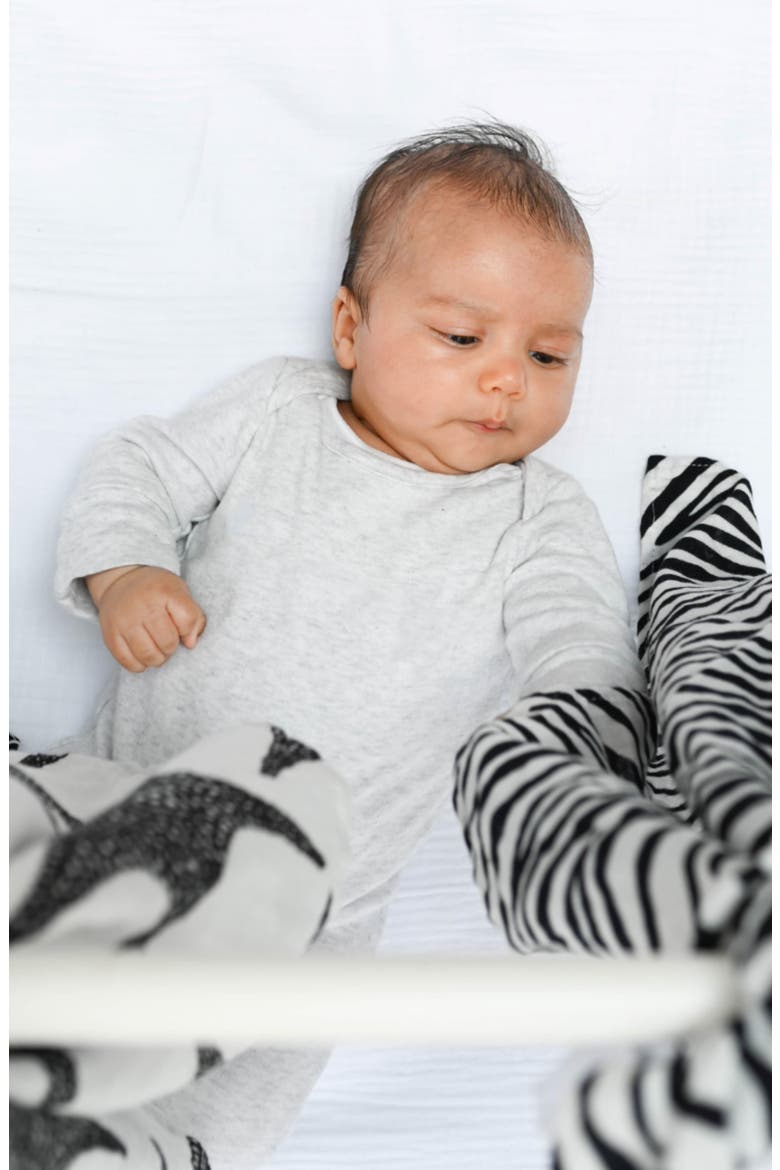 3-Pack Animal Sensory Organic Cotton Muslin Blankets, Alternate, color, ANIMAL PRINT MIXED