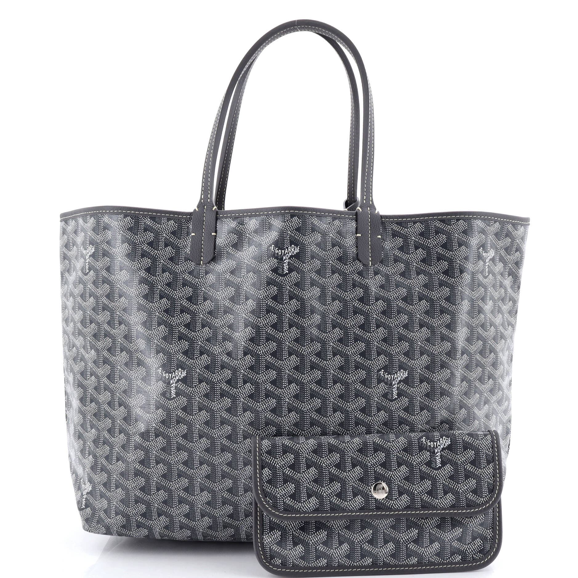 Pre-Owned Goyard Saint Louis Tote Coated Canvas PM, Alternate, color, Gray