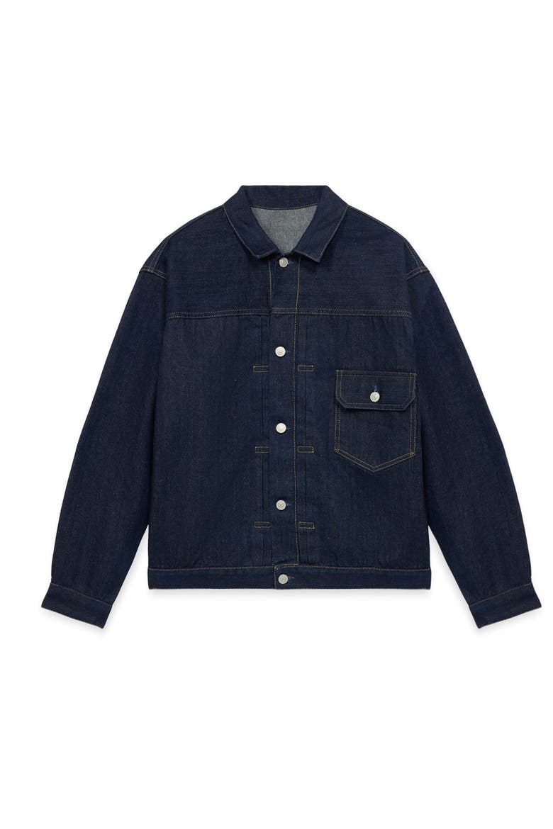 Type Indigo Rinse Denim Jacket, Main, color, BLUE