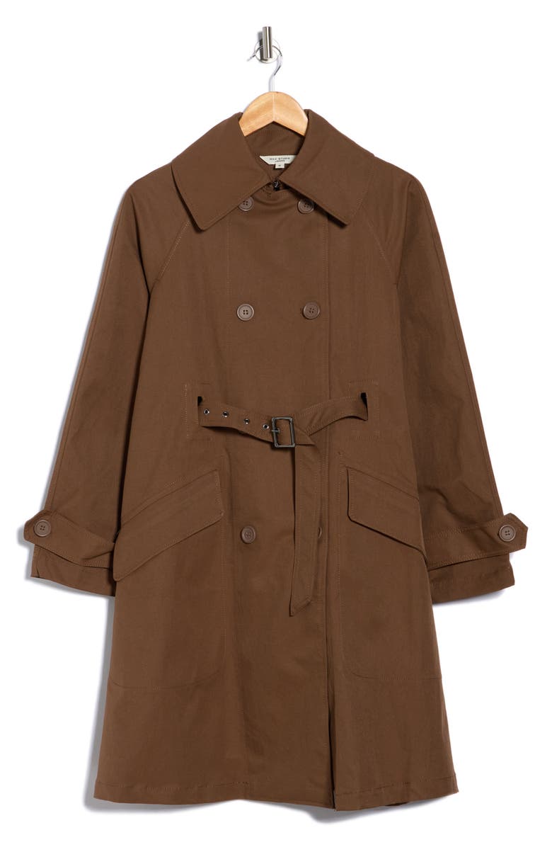 MAX STUDIO Belted Double Breasted Trench Coat, Alternate, color, Toffee