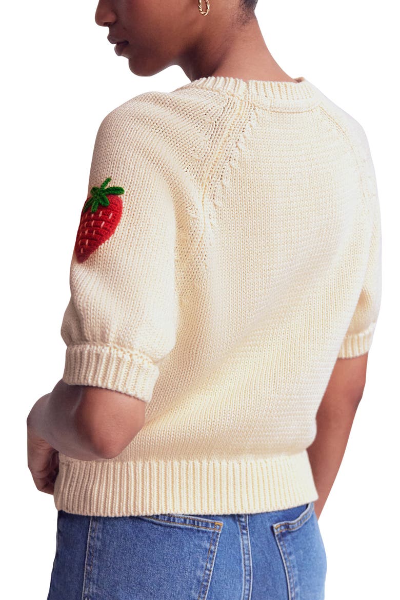 Margot Short Sleeve Strawberry Sweater, Alternate, color, STRAWBERRY