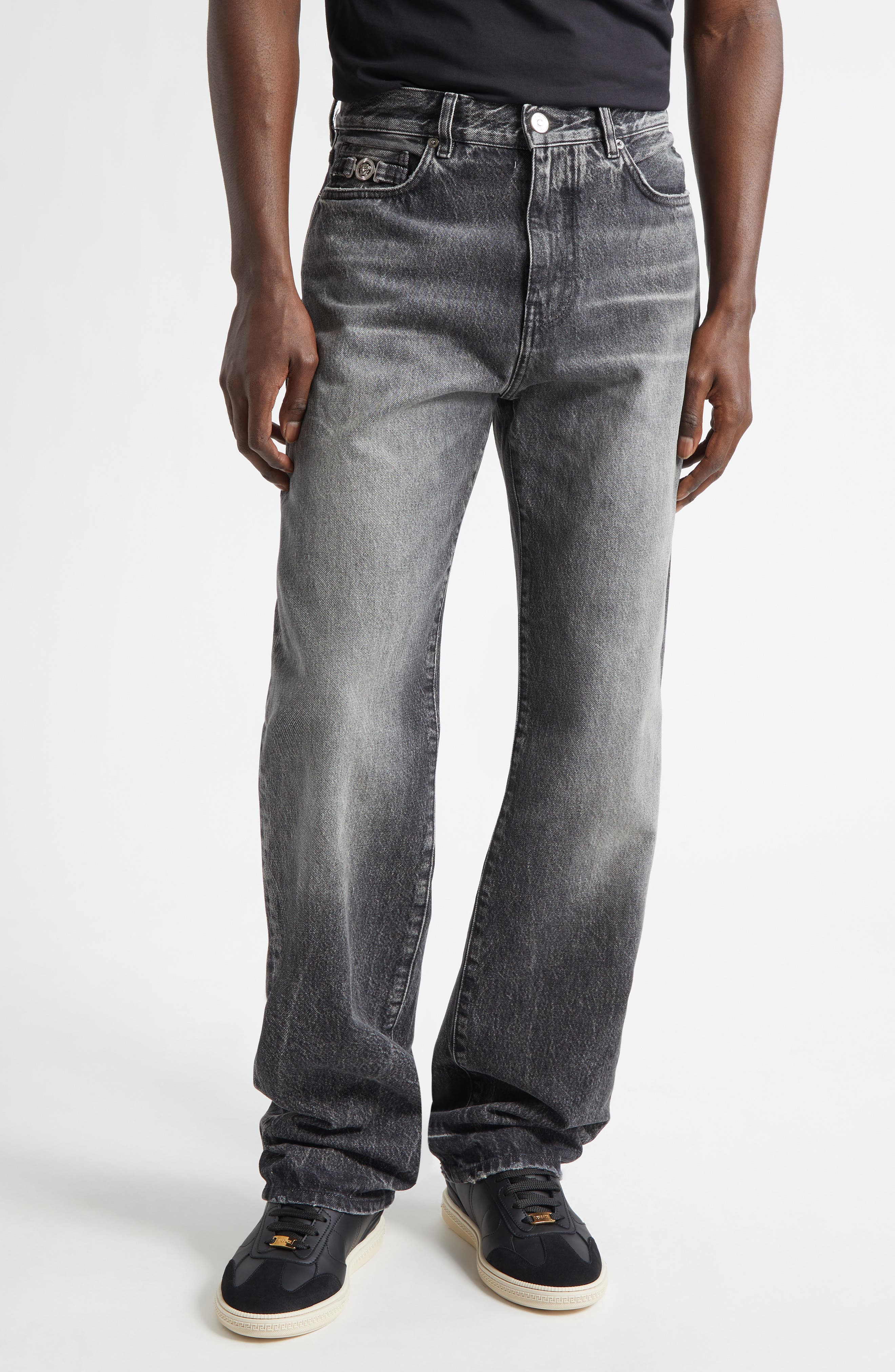 Loose Fit Stonewash Denim Jeans