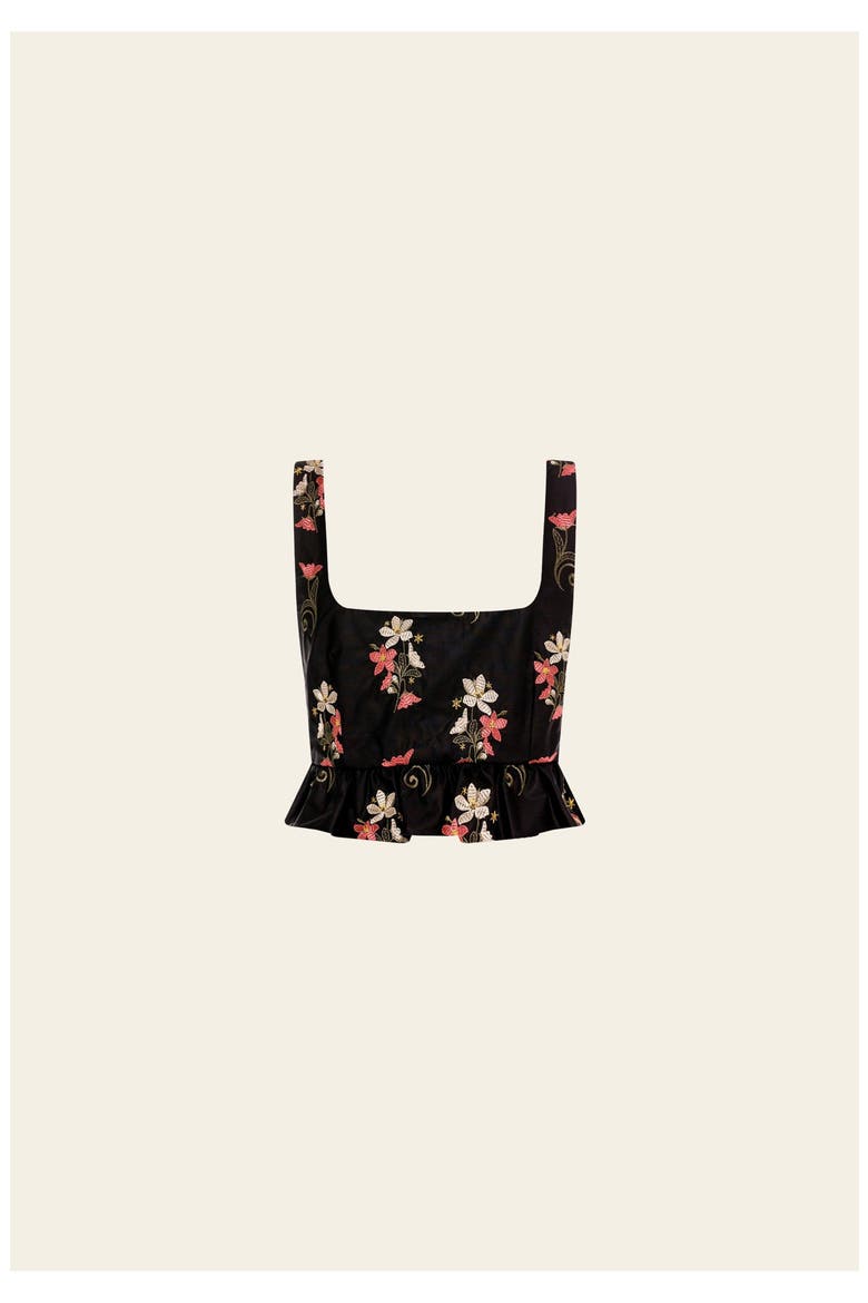 Eslabon  Noche Cropped Top, Alternate, color, Black