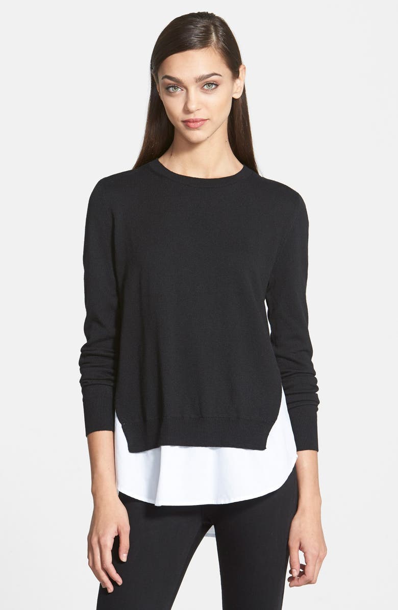 Trouvé Contrast Underlay Sweater, Main, color, 