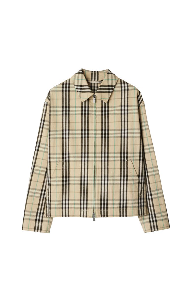 Burberry Check Cotton Harrington Jacket, Alternate, color, 