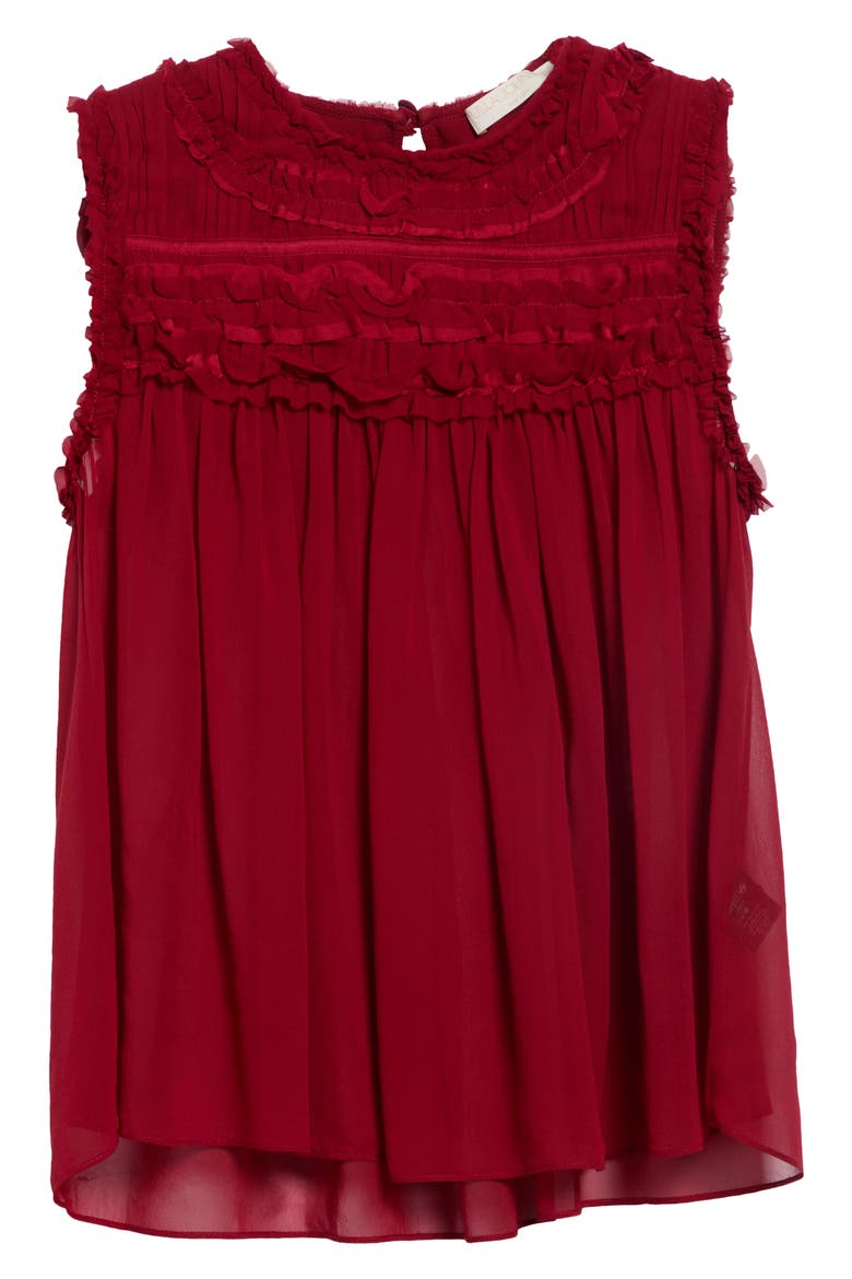 Effie Silk Shirt, Alternate, color, CERISE