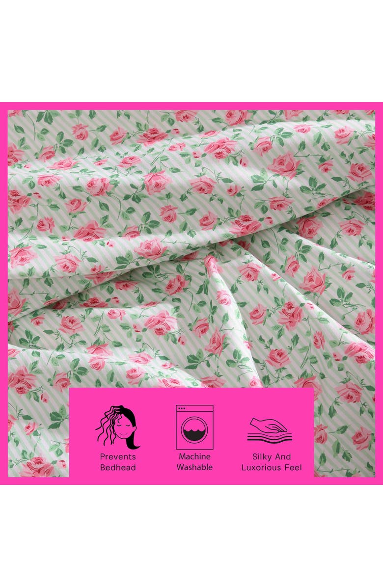 Betsey Johnson Flower Fun Sheet Set, Alternate, color, Pastel Green
