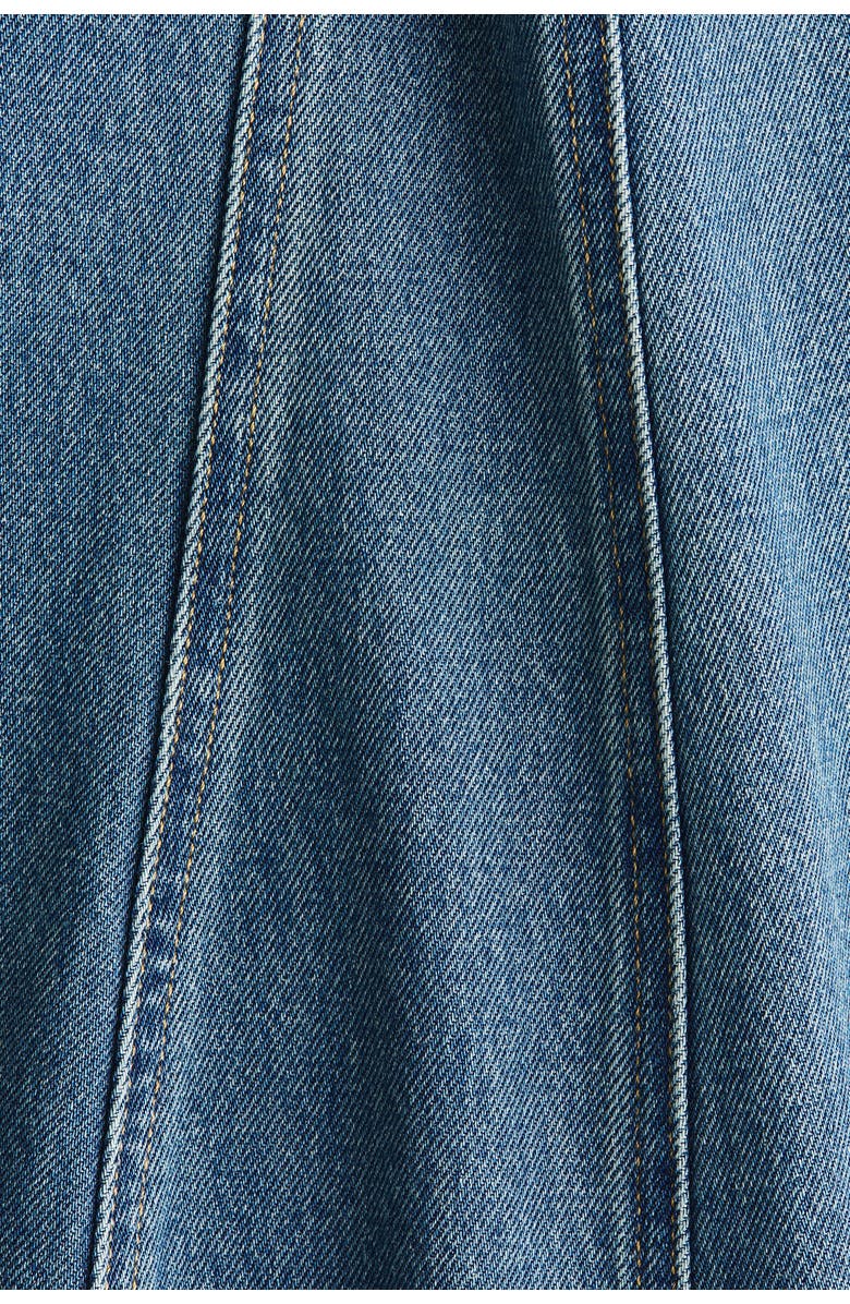 H&M Flared-skirt Denim Dress, Alternate, color, Denim Blue