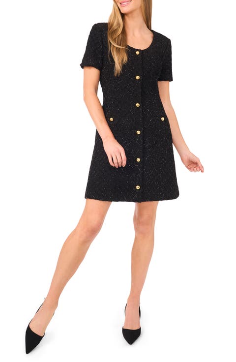 Sequin Plaid Minidress