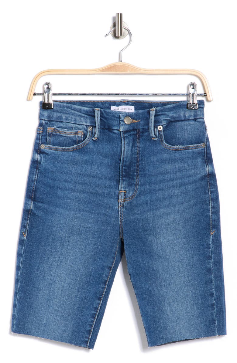 Good American Bermuda Shorts, Alternate, color, Indigo271