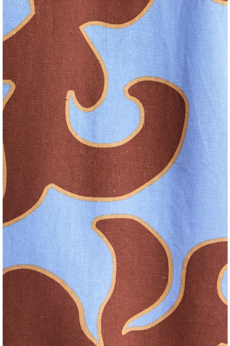 Briley Abstract Elary Puff Sleeve Top, Alternate, color, BROWN-BLUE