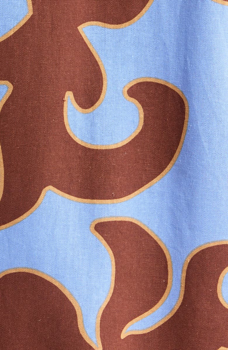 SUGARLIPS Briley Abstract Elary Puff Sleeve Top, Alternate, color, Brown-Blue