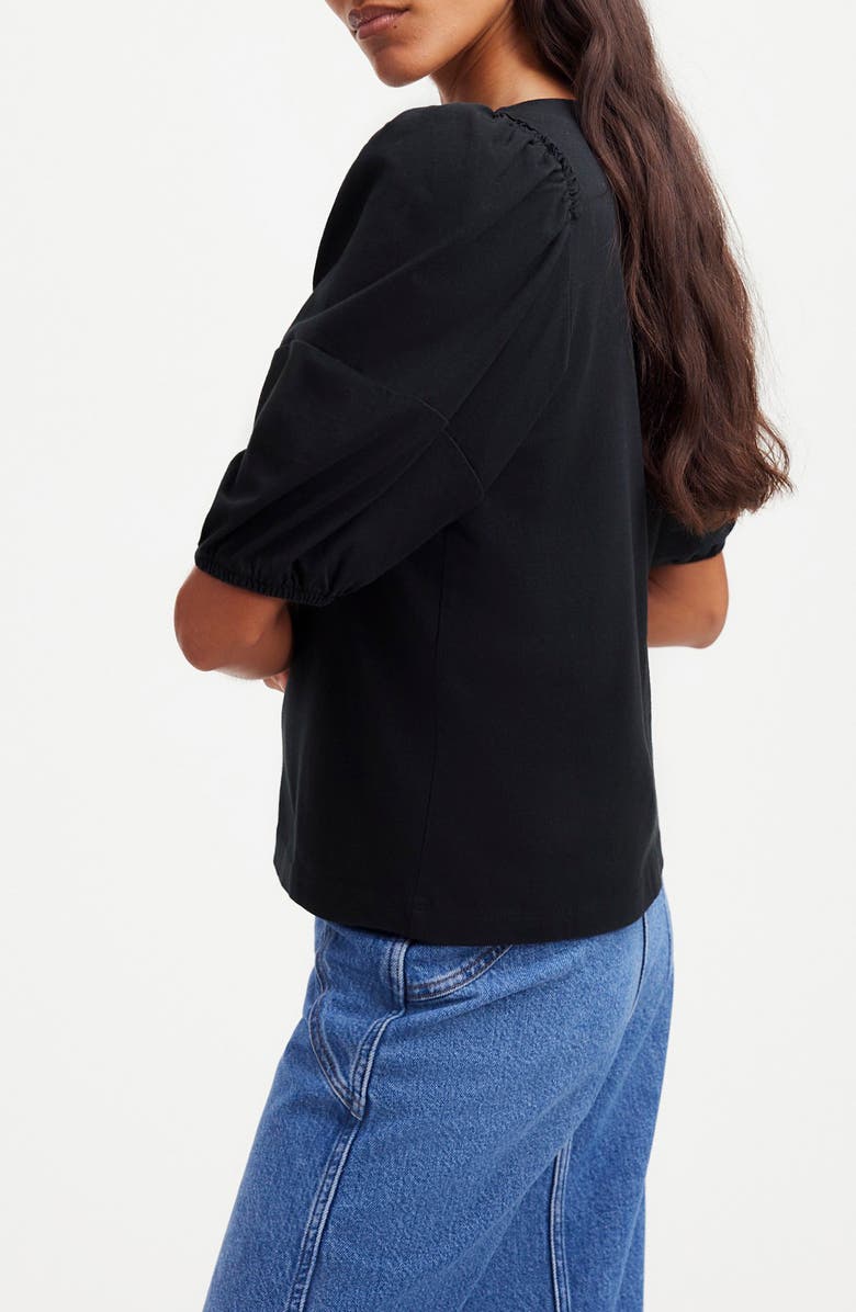 Madewell Puff Sleeve Cotton T-Shirt, Alternate, color, 