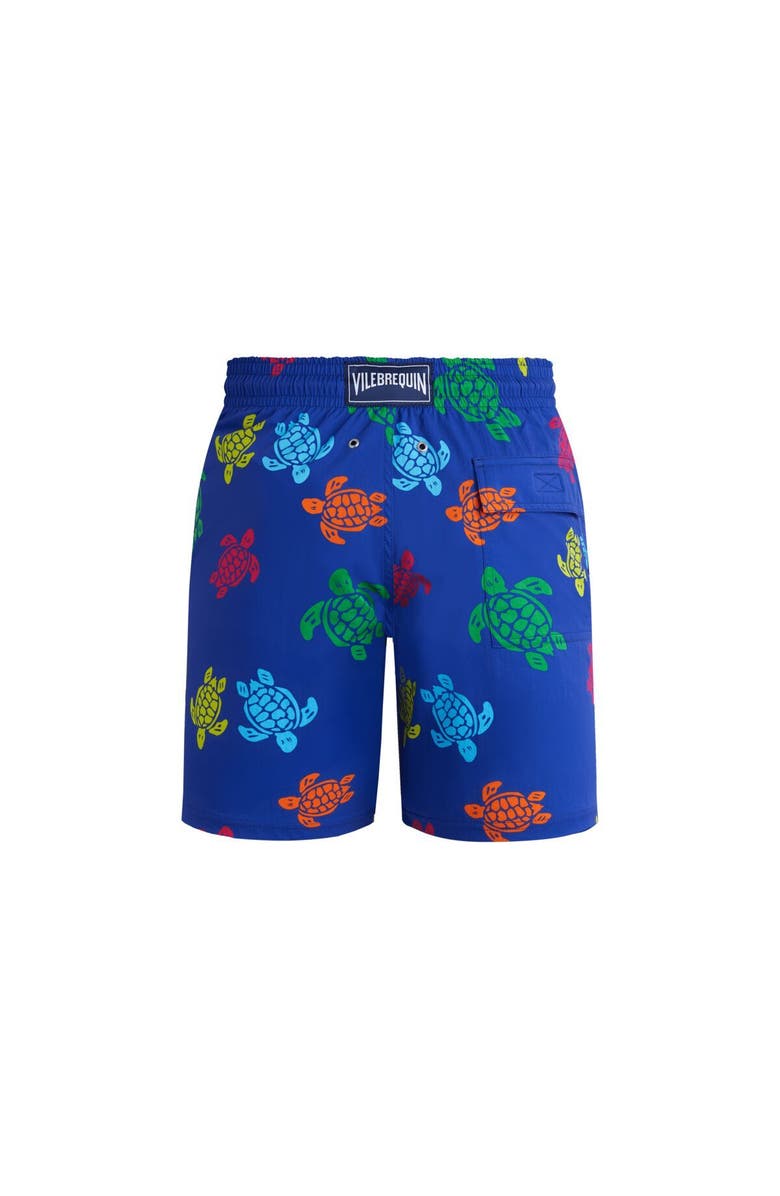 Vilebrequin Long Stretch Swim shorts Tortue Multicolore, Alternate, color, 