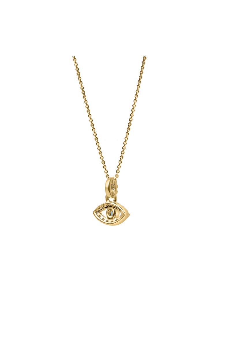 Zaria Diamond Evil Eye & Blue Topaz Pendant in 14K Gold, Alternate, color, 14K Yellow Gold