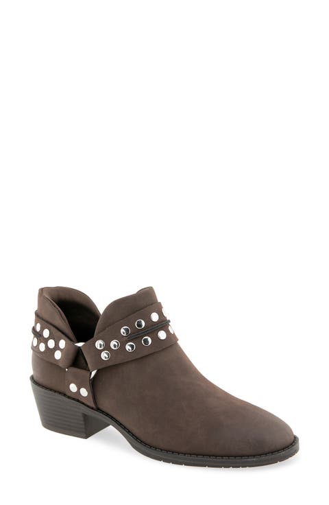 Sharp Faux Leather Bootie