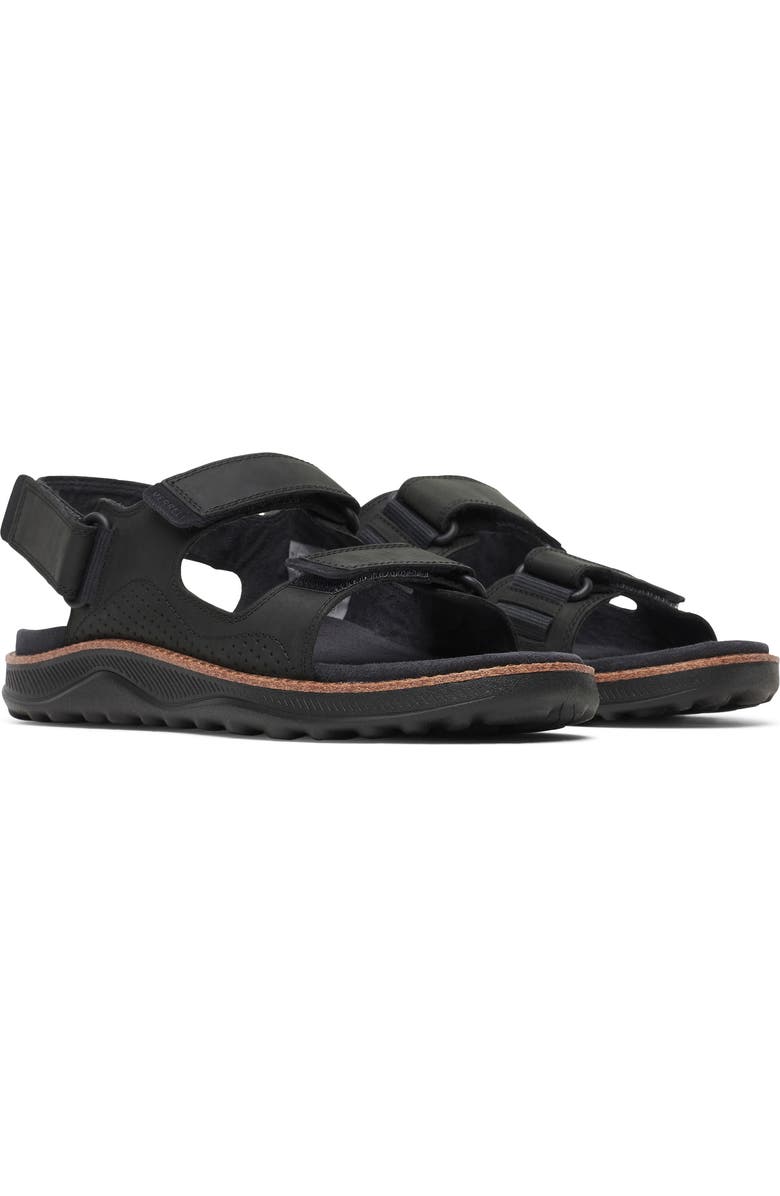 Merrell Cover Quarter Strap Sandal, Main, color, Black