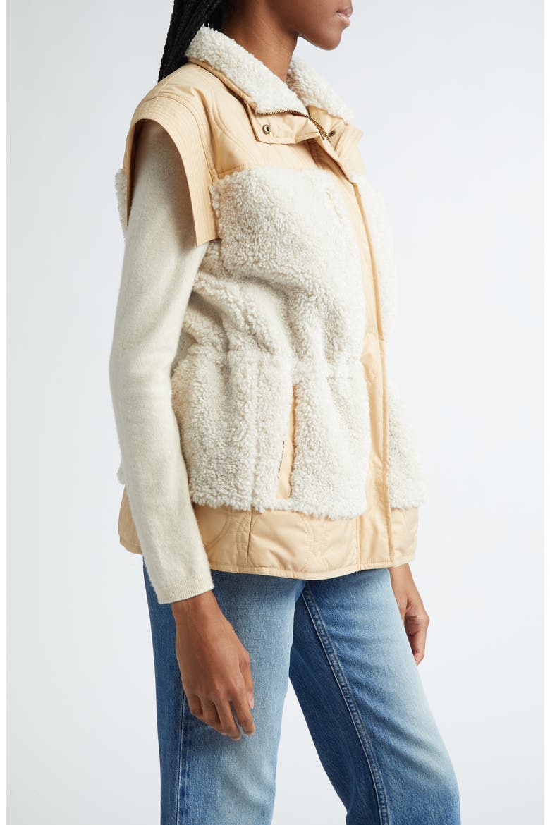 Shiloh Faux Shearling Mixed Media Vest, Alternate, color, DRIFTWOOD