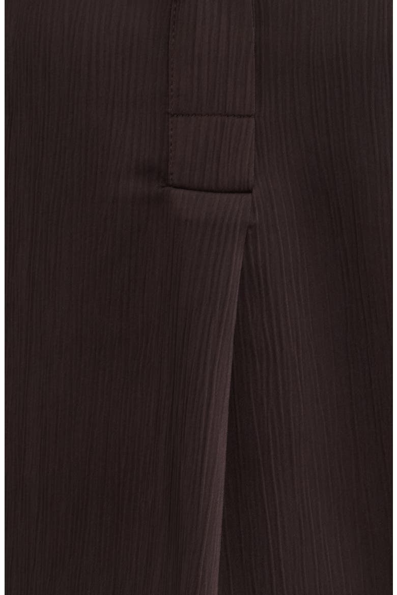 Pleat Front V-Neck Top, Alternate, color, DEEP MAHOGANY