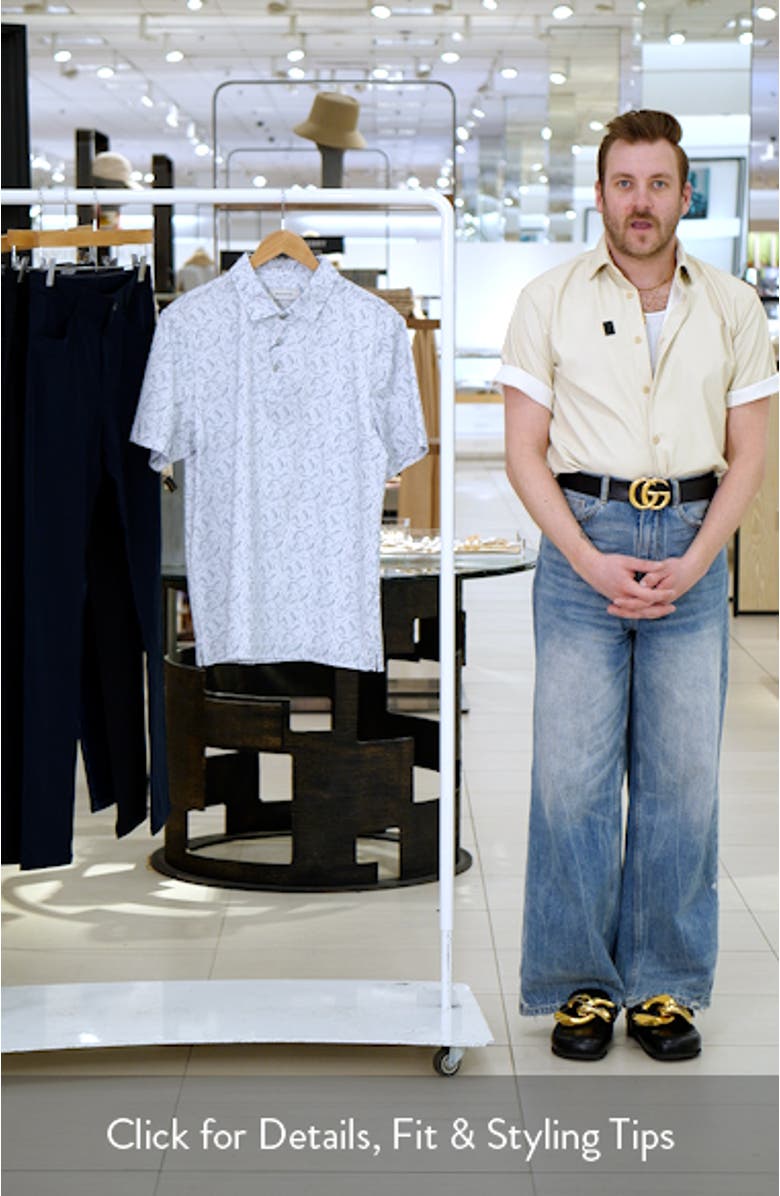 Victor OoohCotton<sup>®</sup> Feather Print Polo, sales video thumbnail