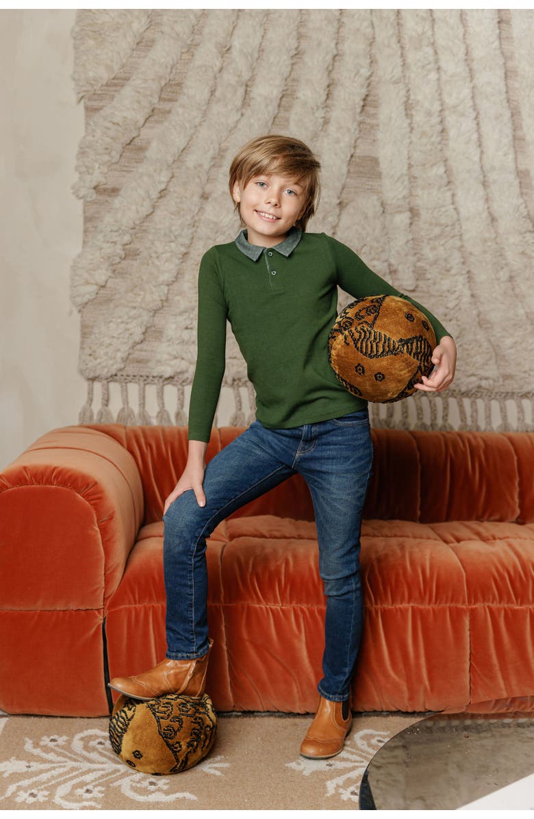 Ely's & Co. Velour Plaid Bear Collection - Polo, Alternate, color, Blue