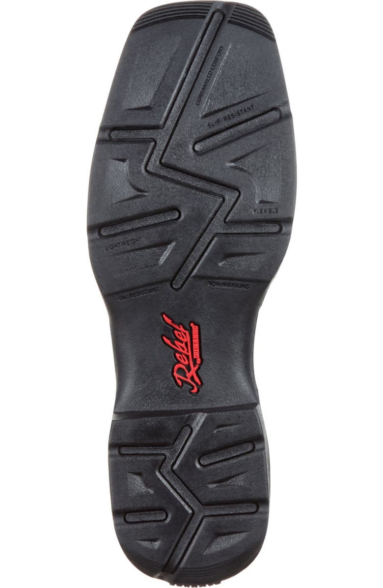 DURANGO Faded Black Flag Western Boot, Alternate, color, Black Charcoal Grey