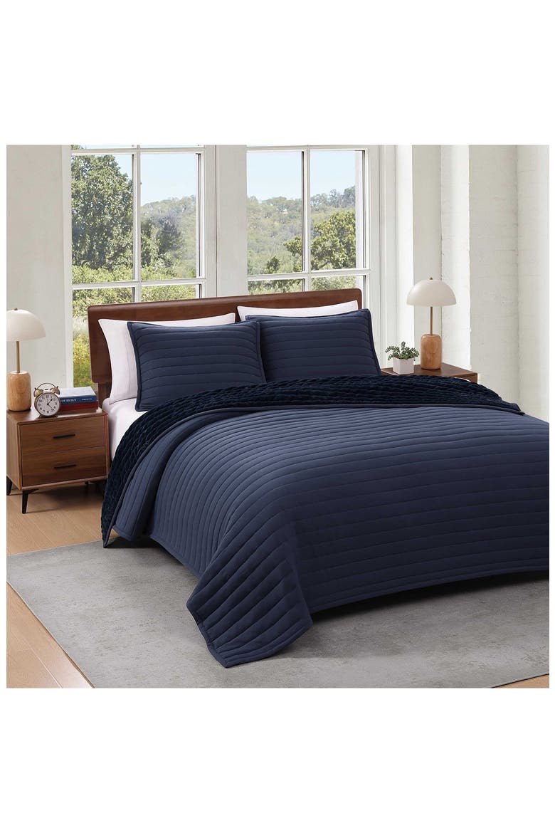 Classic Comfort Quilt & Shams Set, Alternate, color, NAVY BLUE