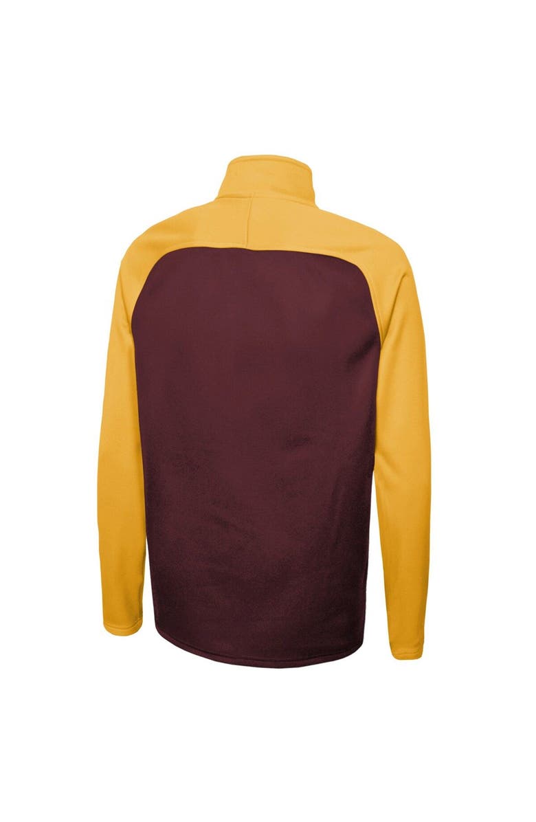 New Era Men's New Era Burgundy Washington Commanders Combine Authentic O-Line Raglan Half-Zip Jacket, Alternate, color, Burgundy
