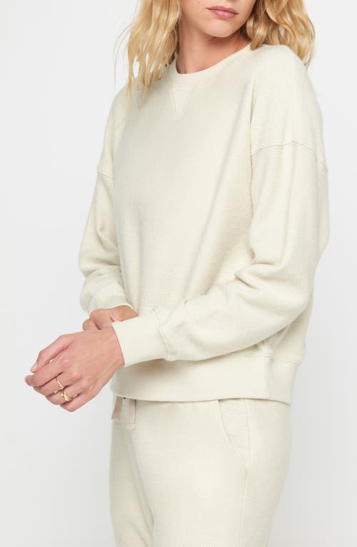 Spiritual Gangster Andi Waffle Fleece Sweatshirt In Neutral