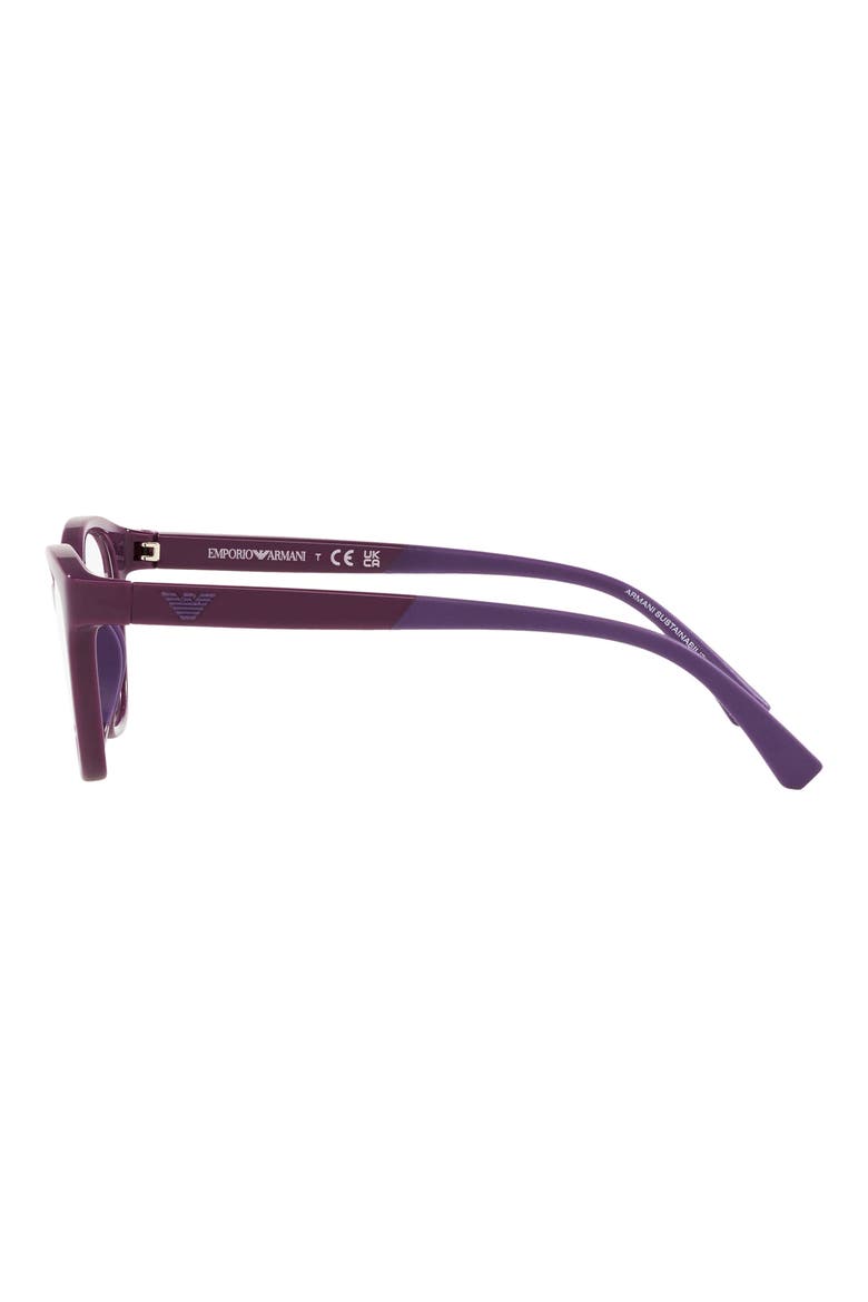 Kids' 48mm Cat Eye Optical Glasses, Alternate, color, SHINY VIOLET / DEMO LENS
