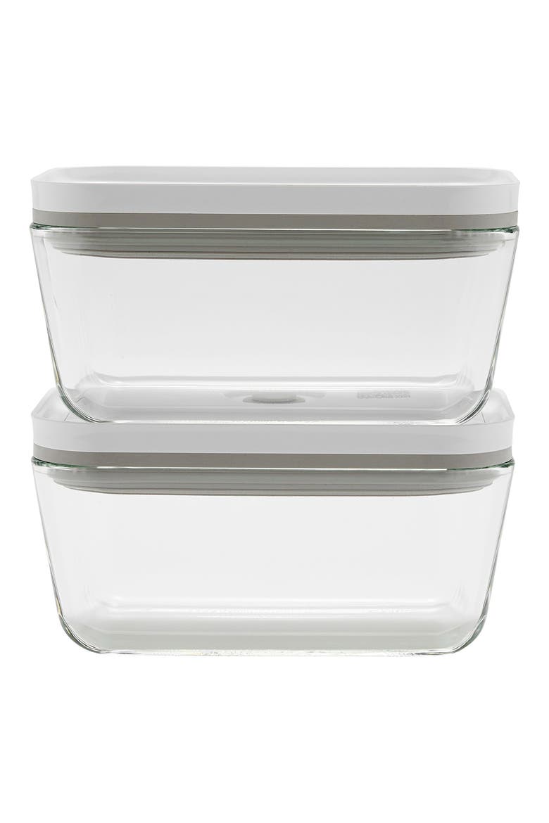 Fresh & Save 2-Piece Glass Container Set, Main, color, CLEAR