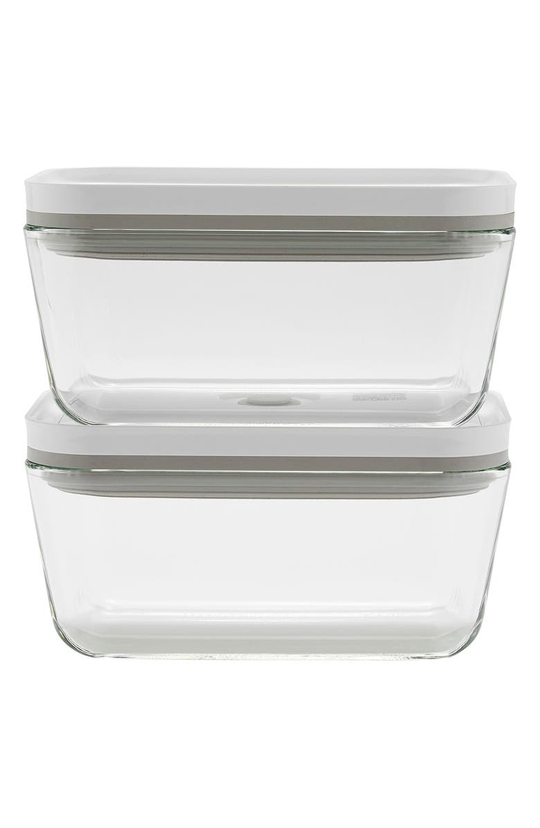 ZWILLING Fresh & Save 2-Piece Glass Container & Vacuum Pump Set, Main, color, Clear
