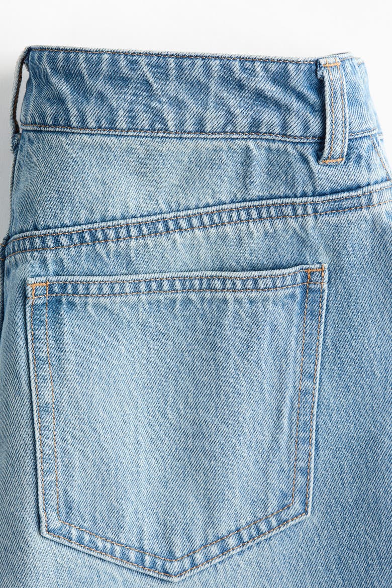 High-waist Barrel-leg Ankle Jeans, Alternate, color, Light denim blue