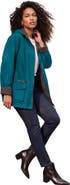 Roaman's Plus Size Knee Length Hooded Nylon Jacket