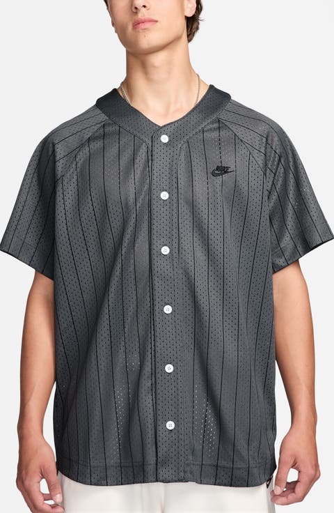 Club Stripe Mesh Baseball Jersey