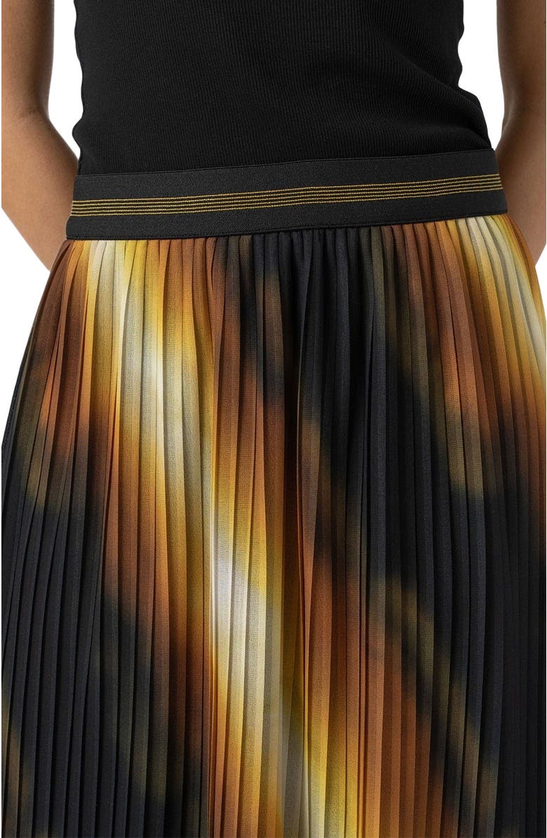 Saint + Sofia Aria Pleated Skirt, Alternate, color, Yellow Gradient